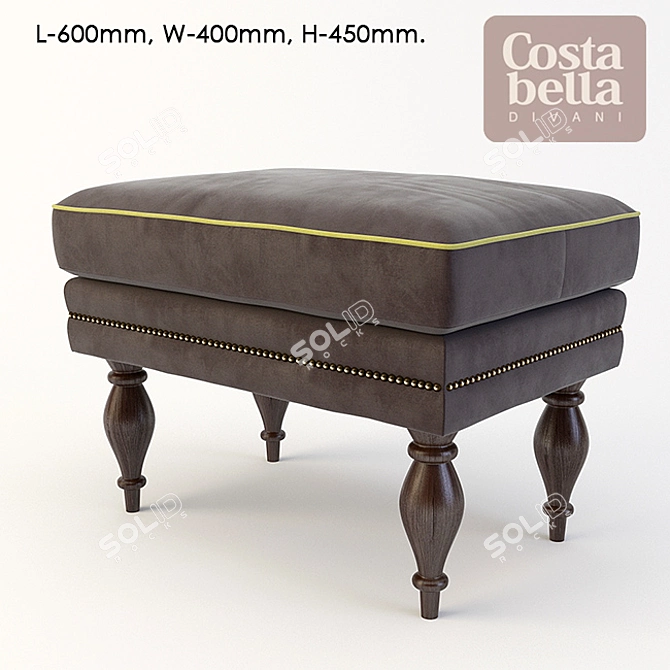 Cozy Costa Bella Alice Ottoman 3D model image 1
