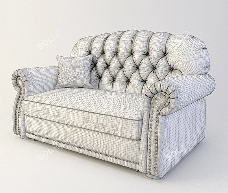 Elegant Royal Bella Sofa 3D model image 5