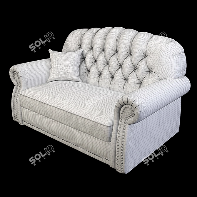 Elegant Royal Bella Sofa 3D model image 2