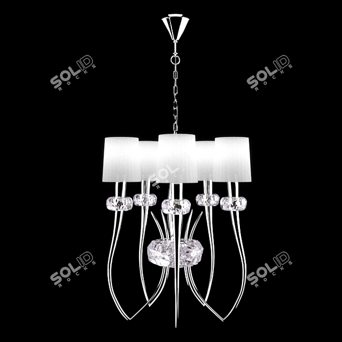 LOEWE Chrome Modern Pendant Light 3D model image 1