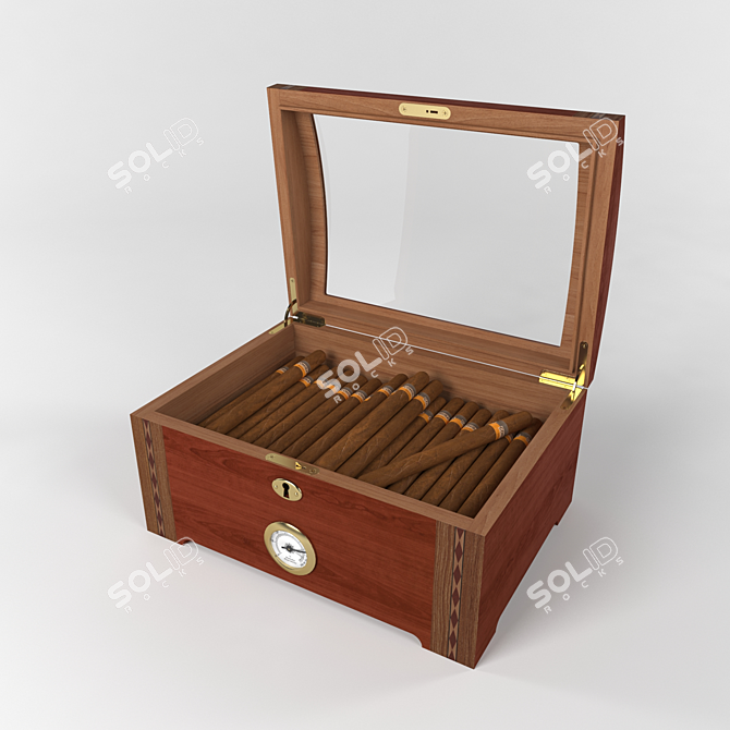 Exquisite Humidor: Detailed and Versatile 3D model image 1