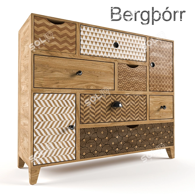 Nordic Loft Bergborr Chest 3D model image 1