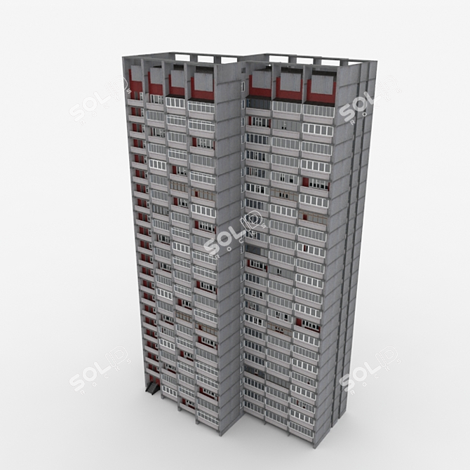 Modern I-700 Panel House 3D model image 2
