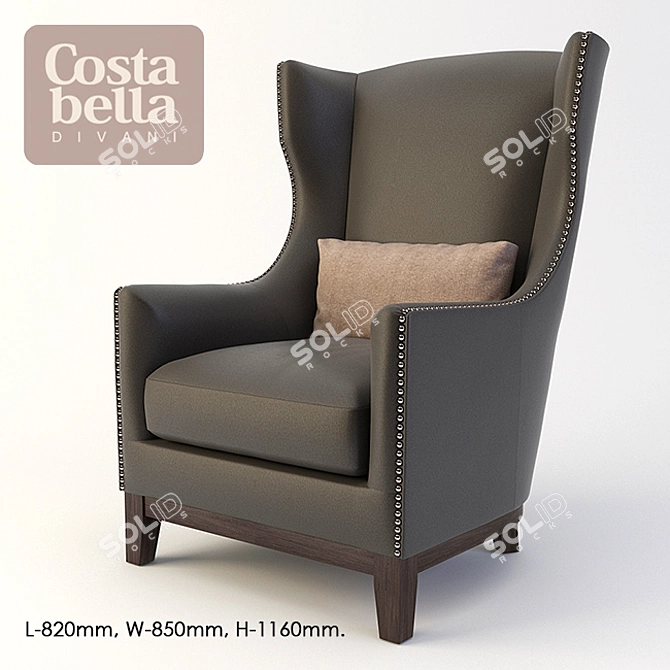 Elegant Viscount Costa Bella Chair 3D model image 1