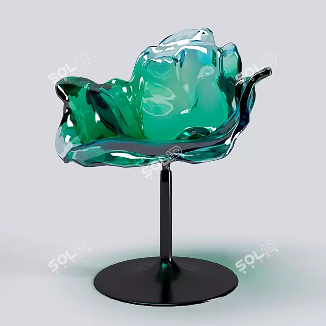 Ethereal Aqua Armchair 3D model image 1