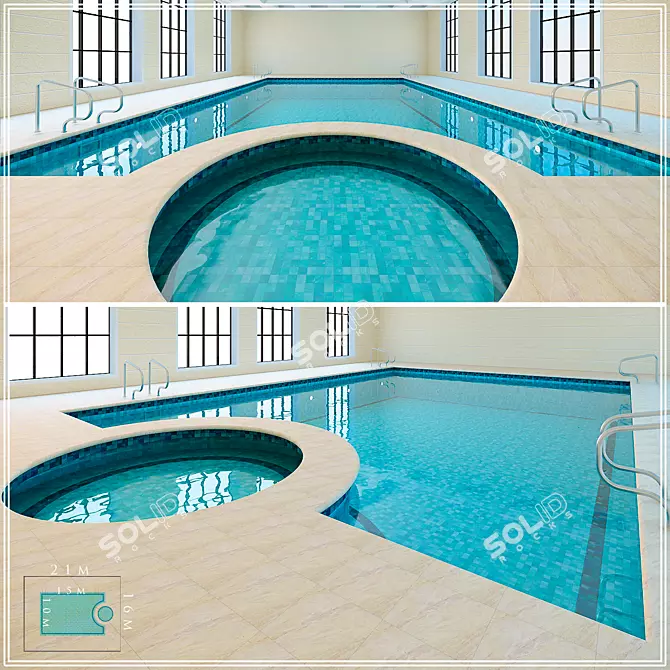 3-in-1 Pool: Max2015,2012 & Fbx, 5mb Maxfile! 3D model image 1