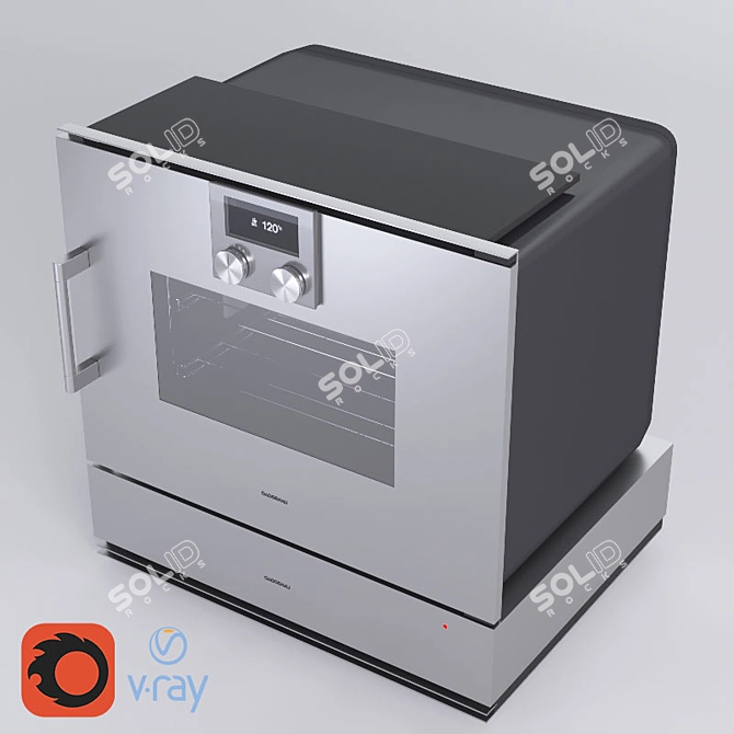 Gaggenau BSP250 + WSP221: Unrivaled Culinary Excellence! 3D model image 2