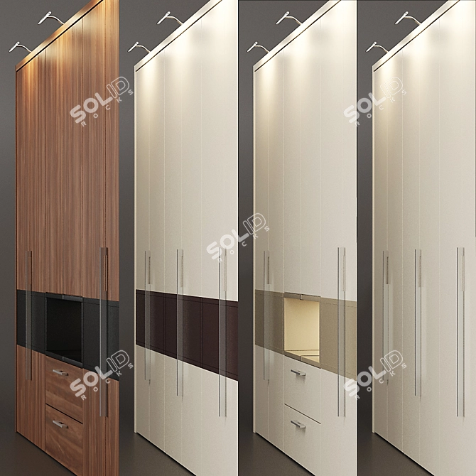 Elumo II Wardrobe: Stylish and Spacious 3D model image 2