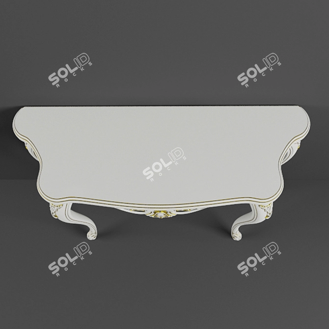 Baroque Console Table 1300x450x1000 3D model image 2