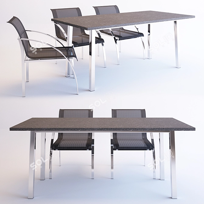 Renava Toluca: Sleek Outdoor Dining 3D model image 1