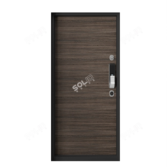  Secure Entry: Electric Lock Front Door 3D model image 1