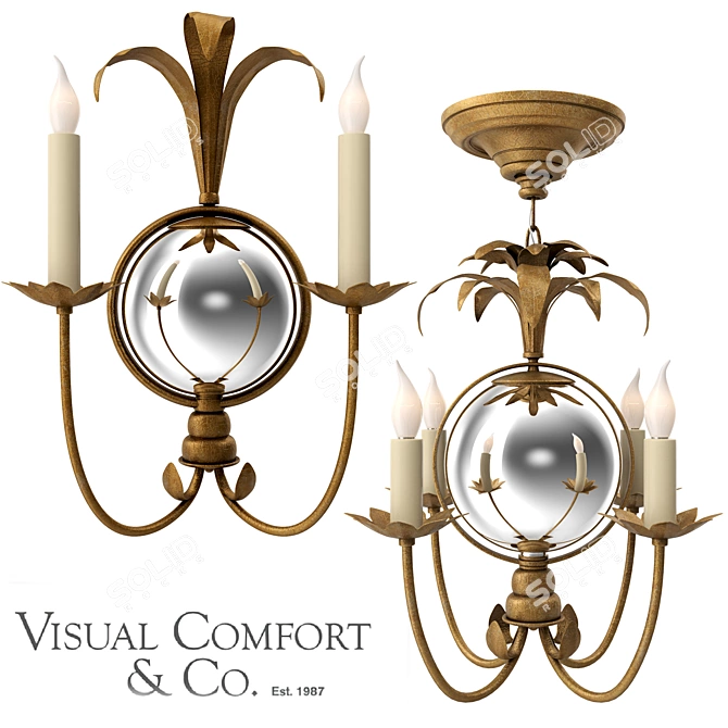 E.F. Chapman Gramercy Chandelier 3D model image 1