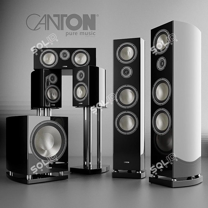 Immersive Audio Bliss: Canton Vento Speaker Set 3D model image 1