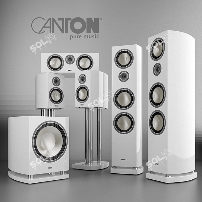 Immersive Audio Bliss: Canton Vento Speaker Set 3D model image 2