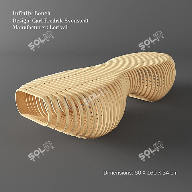 Eternal Elegance: Infinity Bench 3D model image 1