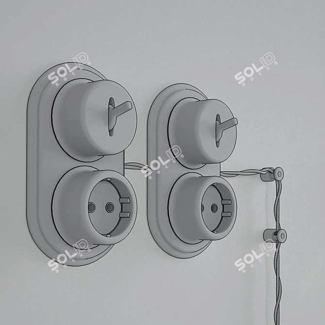 Vintage Loft Switches 3D model image 3