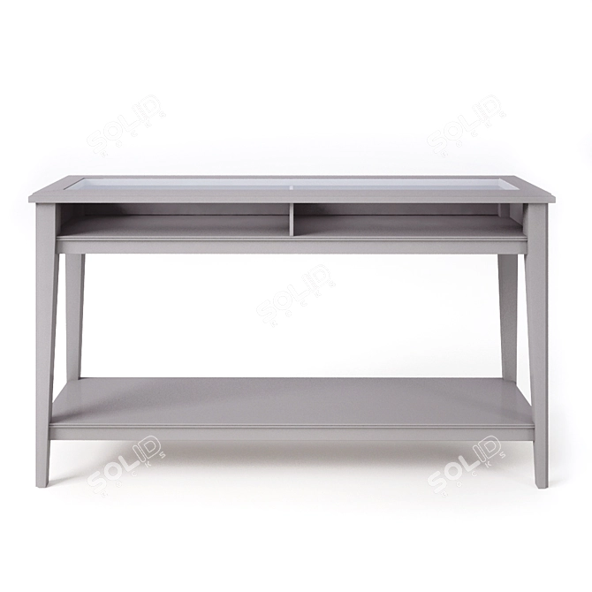 Elegant Liatorp Console Table: Grey and White 3D model image 1