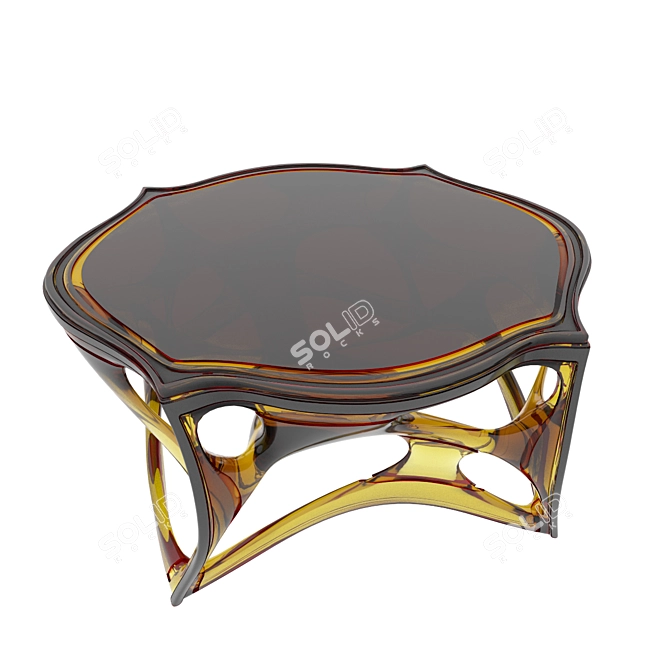 Modern Wood Coffee Table 3D model image 1