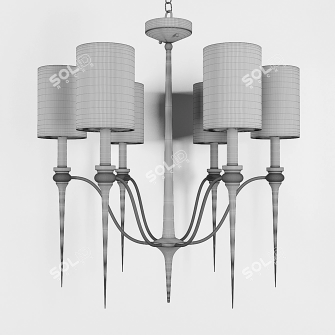 Elegant Chadbury Chandelier 3D model image 2