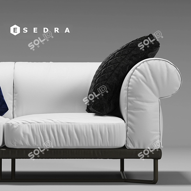 Elegant Vivaldi Sofa 3D model image 2