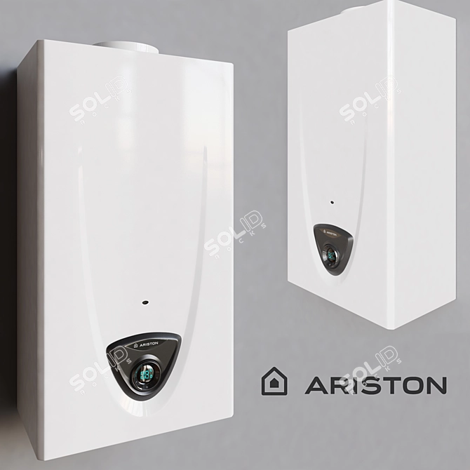 Ariston Thermo Fast Evo 14C: Compact Gas Water Heater 3D model image 1