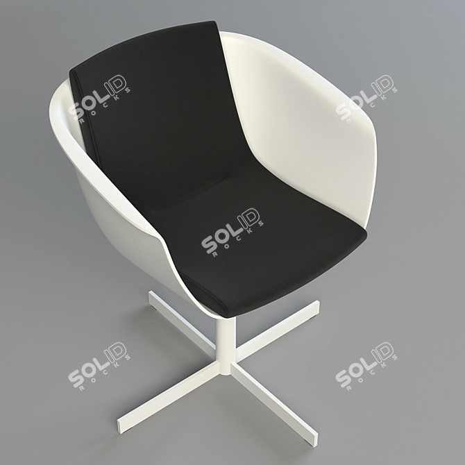 Elegant Poliform Strip Chair 3D model image 2