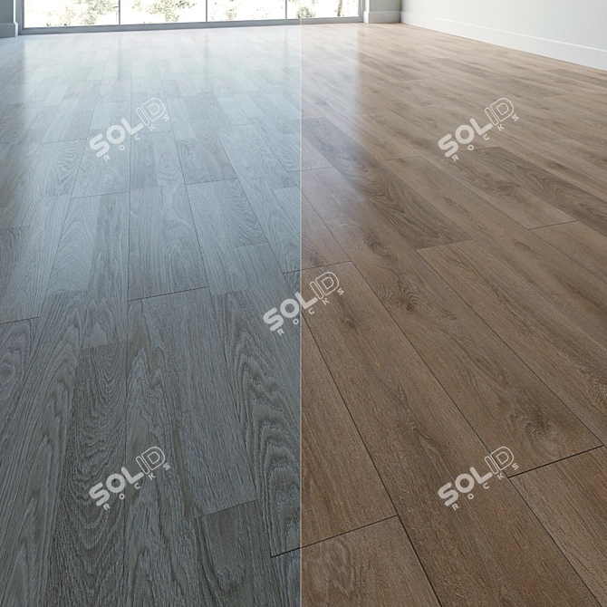 Krono Original Oak Solid Laminate Flooring 3D model image 1