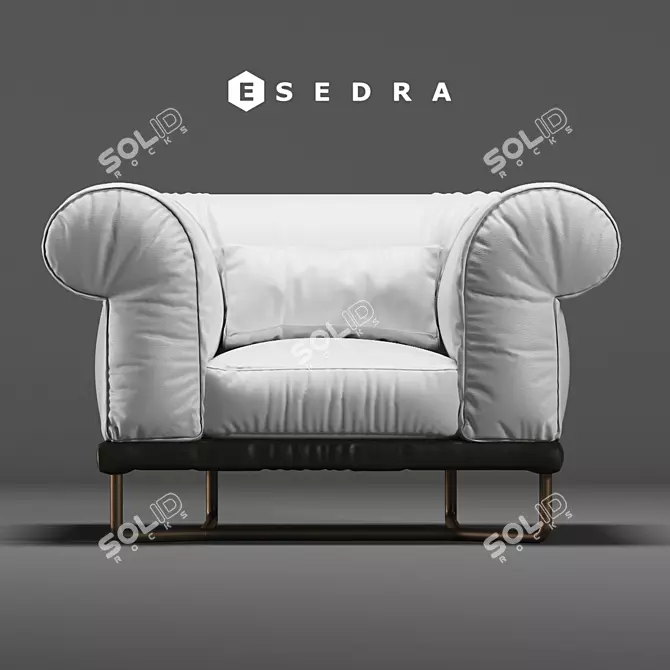 Modern Vivaldi Sofa Bed: Unwrapped, Quads only 3D model image 1
