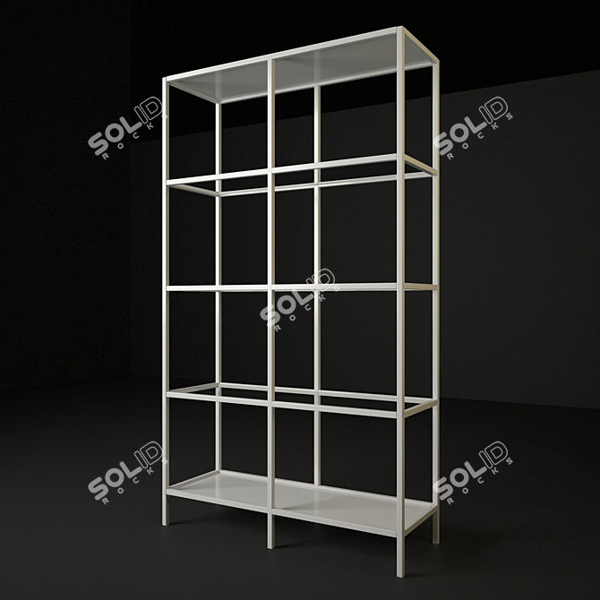 Title: VITSHЁ Rack, White 3D model image 1