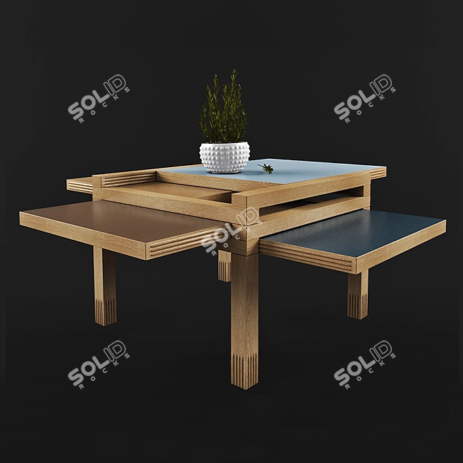 Mini Par4 Coffee Table by Sculptures Jeux: Functional and Stylish 3D model image 2