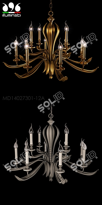 Illuminati Geneva Pendant Lights 3D model image 2