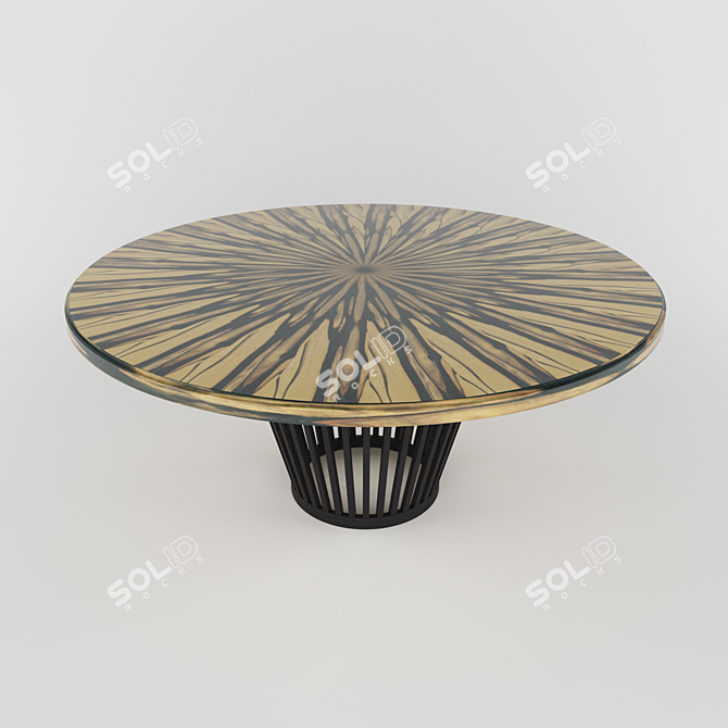 Ebony Moon Dining Table 3D model image 1
