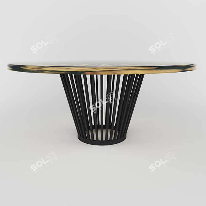 Ebony Moon Dining Table 3D model image 2