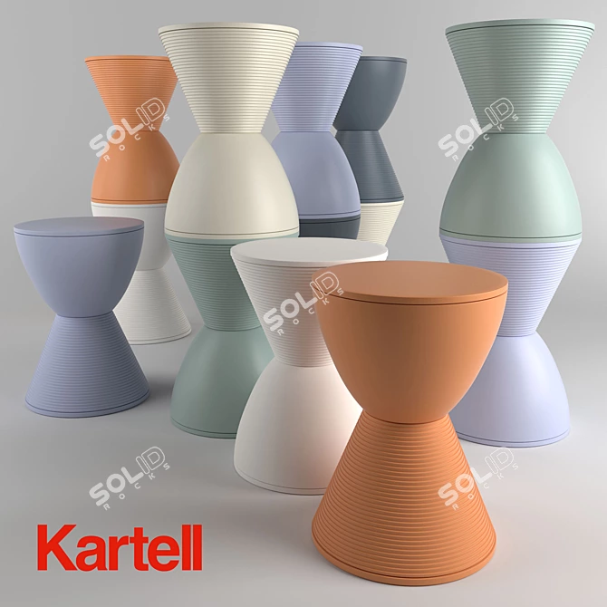 Kartell Prince AHA: Playful and Practical Side Table 3D model image 1