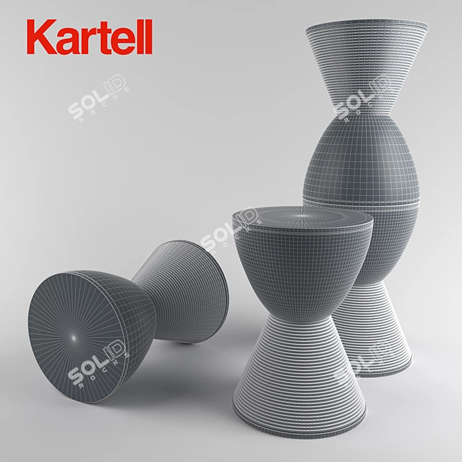 Kartell Prince AHA: Playful and Practical Side Table 3D model image 3
