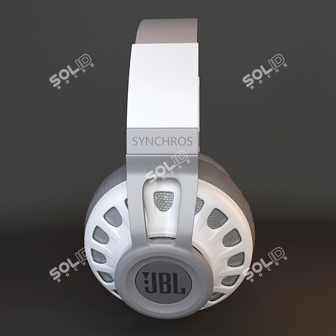 JBL Synchros S700: Wired Headphones with 50mm Dynamic Drivers & Leather Headband 3D model image 2