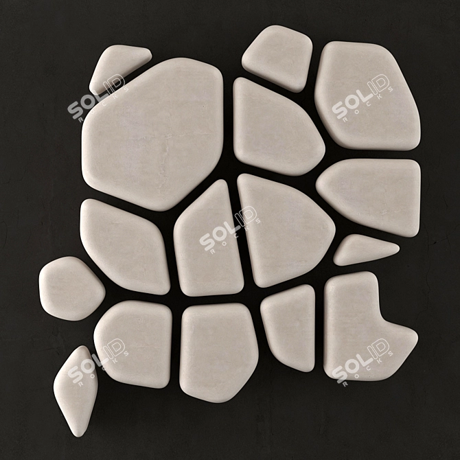 Pebble-Panel: Versatile, High-Quality 3D Textured Tiles 3D model image 1