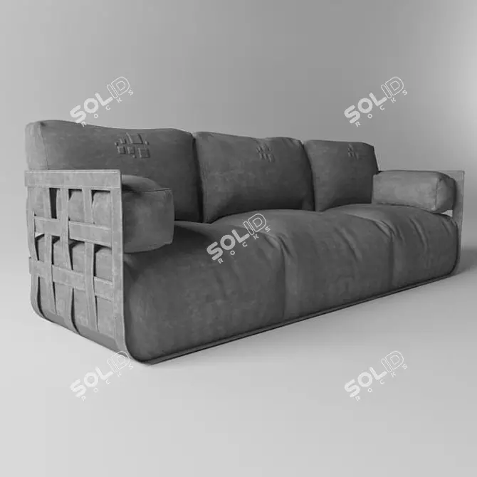 Italian Sofa: Rugiano Braid 3D model image 3