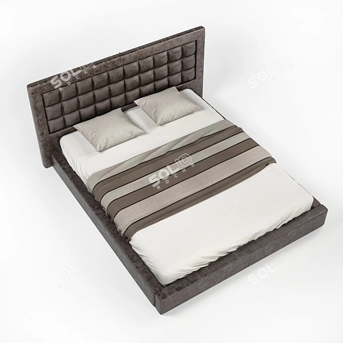 Brooklyn Corner Bed: Sleek & Spacious 3D model image 2