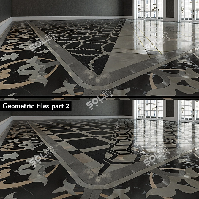 Versatile Geometric Tiles Set 3D model image 1