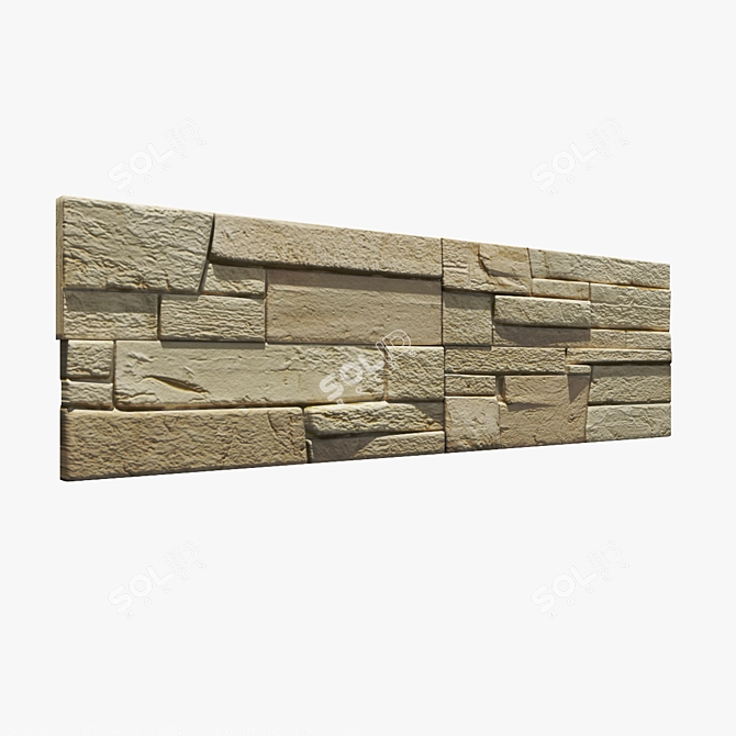 Elegant Decorative Rock Tiles 3D model image 3