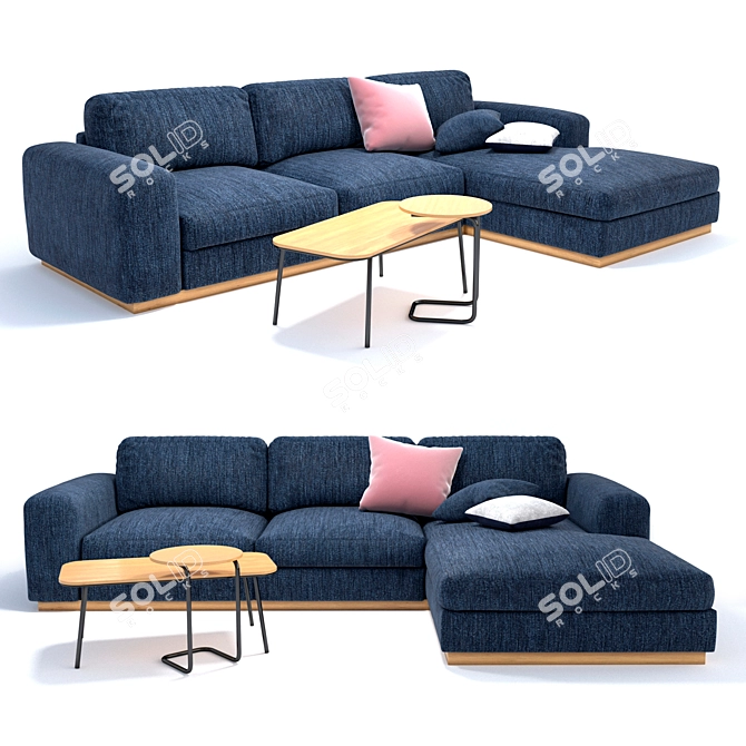 Bolia Sepia 3-Seater Sofa: Exquisite Comfort & Style 3D model image 1