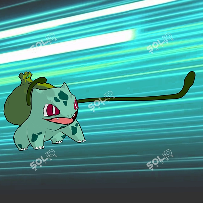  Kanto Bulbasaur: The Evolving Pokemon 3D model image 2