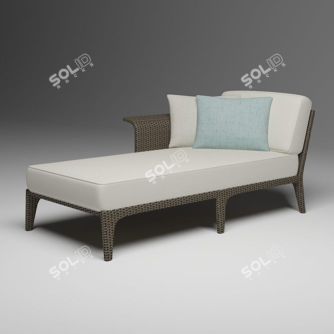 Sun Bed Right Arm Sofa 3D model image 1