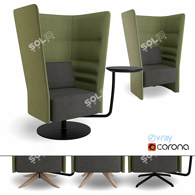 Elevated Comfort: Sitland Cell128 Armchair 3D model image 1