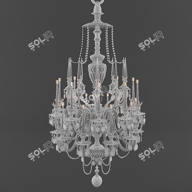 Antique English Chandelier: Clumber Park 1780 3D model image 2