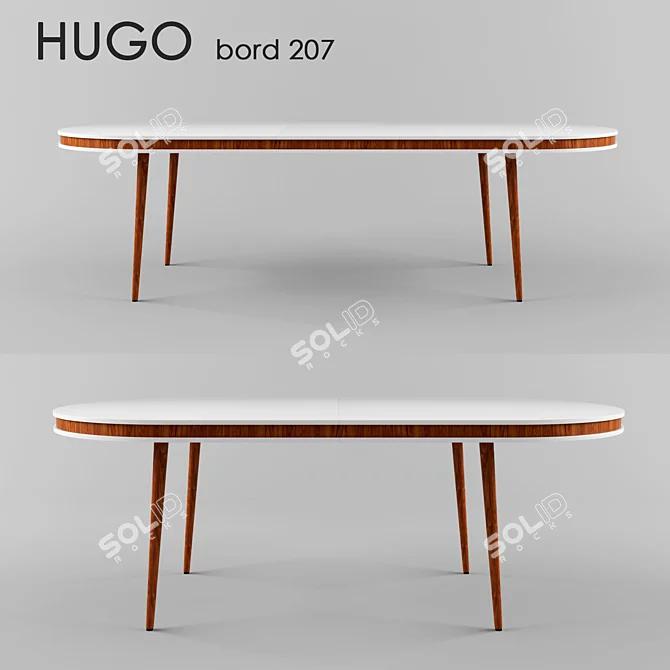 HUGO Extendable Dining Table 3D model image 1