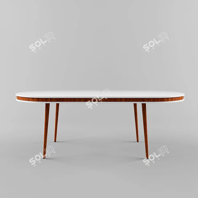 HUGO Extendable Dining Table 3D model image 2