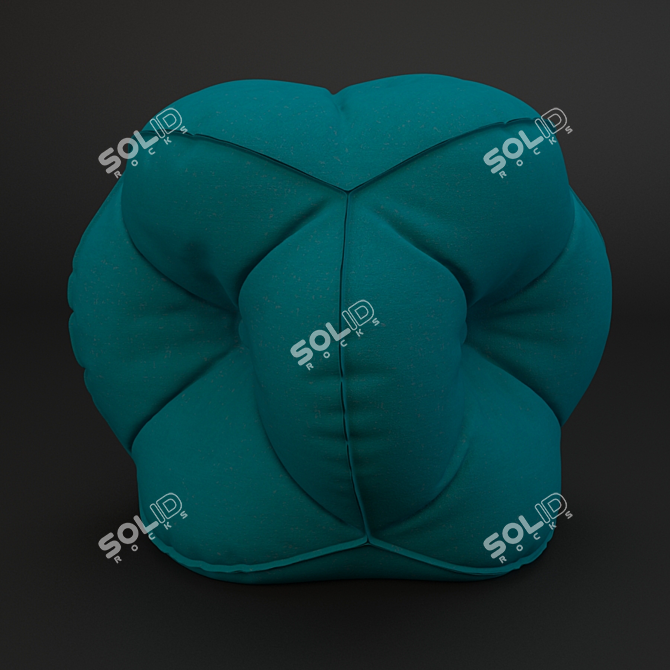 Colorful Round Pouf Set: Inspired by Rolf Benz 3D model image 2