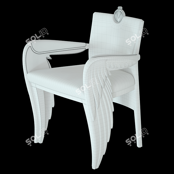 Golden-winged Armchair ART Pars 3D model image 2